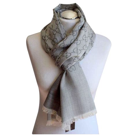 grey gucci scarf women|authentic gucci silk scarf.